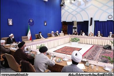 دیدار اعضای جامعه روحانیت مبارز با رییس جمهور