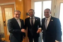 تصویر دیدار وزرای خارجه ایران، عمان و مصر در اسلو