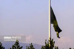 تصاویر اهتزاز بزرگترین پرچم رضوی در تهران