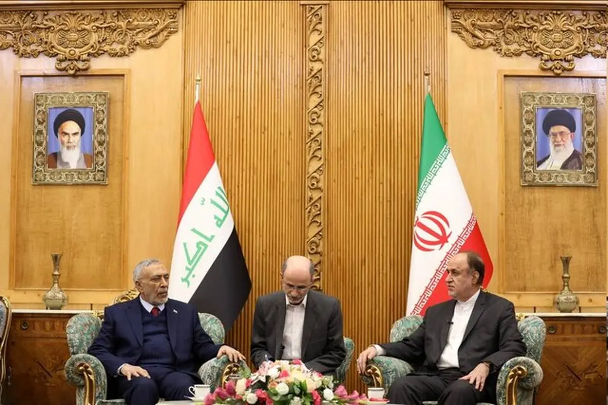 رئیس پارلمان عراق در تهران: میان ایران و عراق منافع مشترکی هست