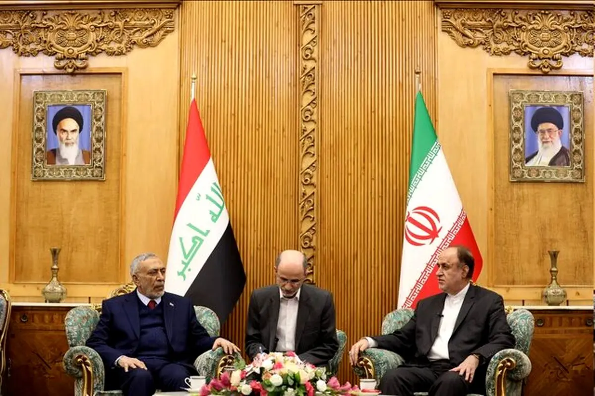 رئیس پارلمان عراق در تهران: میان ایران و عراق منافع مشترکی هست