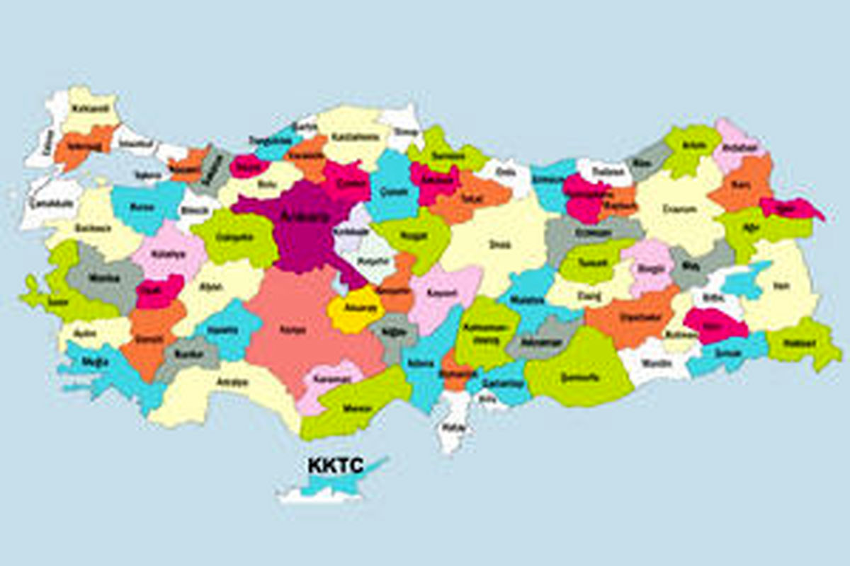 ۱۹ استان جدید در ترکیه تاسیس می شود