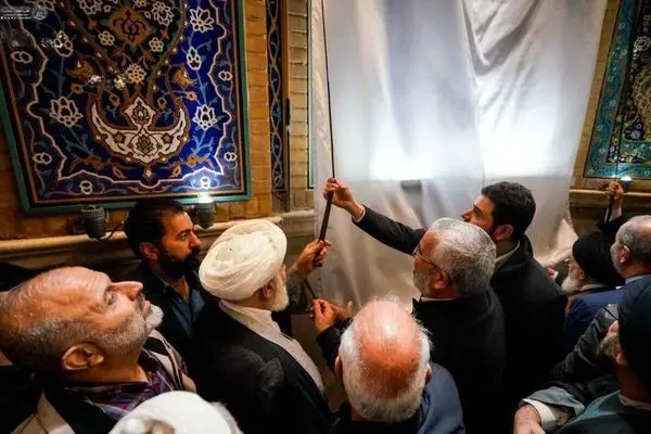 افتتاح صحن حضرت زهرا (س) در نجف اشرف با حضور نماینده رهبر انقلاب + فیلم