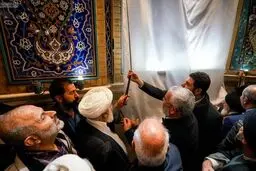 افتتاح صحن حضرت زهرا (س) در نجف اشرف با حضور نماینده رهبر انقلاب + فیلم