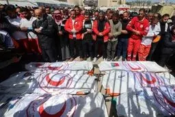 ویدیویی از صحنه جنایت صهیونیست‌ها در حمله به امدادگران