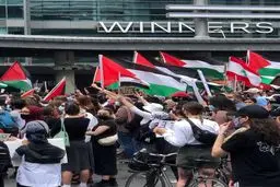 فیلم اختصاصی از اعتراض و حمایت از غزه در کانادا