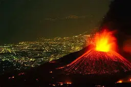 ببینید پرواز تماشایی در نزدیکی آتشفشان