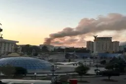 ساختمان دولت اوکراین هدف قرار گرفت