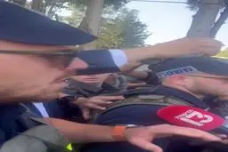 بن‌گویر در محل عملیات ضد صهیونیستی در تل آویو