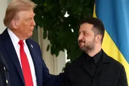 لحظه عذرخواهی ترامپ از زلنسکی در اتاق بیضی