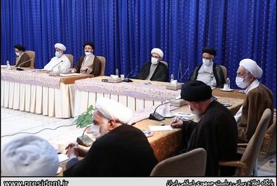 دیدار اعضای جامعه روحانیت مبارز با رییس جمهور