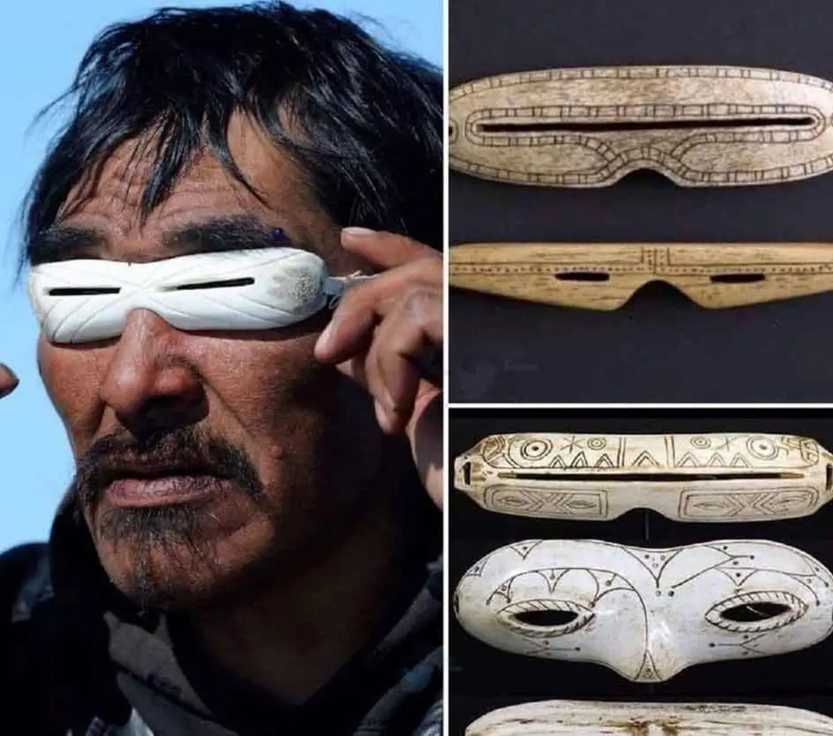 ‏عینکهای آفتابی اسکیموها