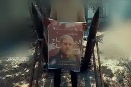 ادای احترام به شهید ایزدی حین شلیک راکت به اسرائیل