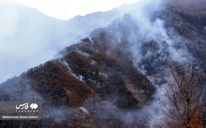 ادامه آتش سوزی گسترده در دل جنگل های هیرکانی