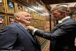 تصاویر تیپ شیک دیوید بکهام در مراسم عروسی پدرش