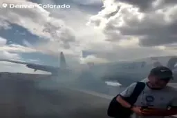  آتش‌سوزی در هواپیمای بوئینگ ٧٣٧ مکس آمریکا 
