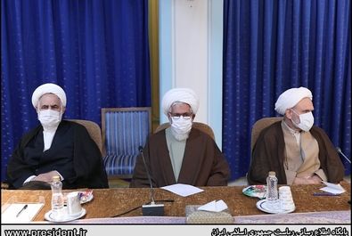 دیدار اعضای جامعه روحانیت مبارز با رییس جمهور