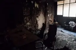 آتش سوزی دفتر بسیج دانشجویی دانشگاه شریف 