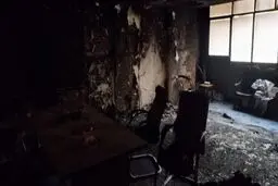 آتش سوزی دفتر بسیج دانشجویی دانشگاه شریف 