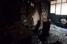 آتش سوزی دفتر بسیج دانشجویی دانشگاه شریف 