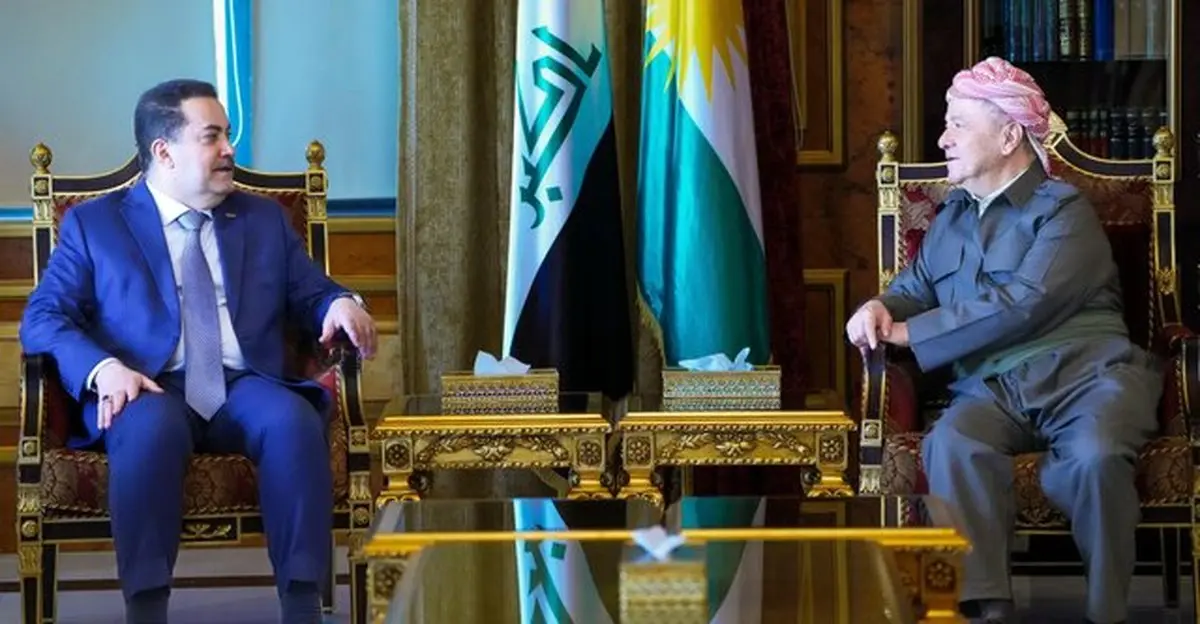 تأکید بارزانی و السودانی بر هماهنگی برای عبور از بحران‌ها و چالش‌ها