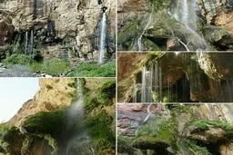 تصویر زیبا از آبشار شاهلولاک در شهرستان لنجان شهر چرمهین
