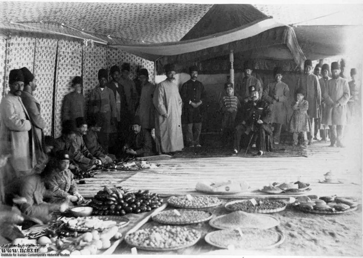 تصویری جالب از مراسم «آش پژان» در حضور ناصرالدین شاه
