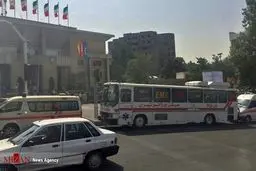 حاشیه های تصویری آتش سوزی در میدان قدس تهران