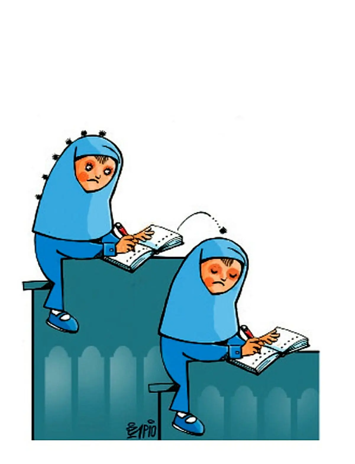 کاریکاتور/ شپش در مدارس اصفهان!