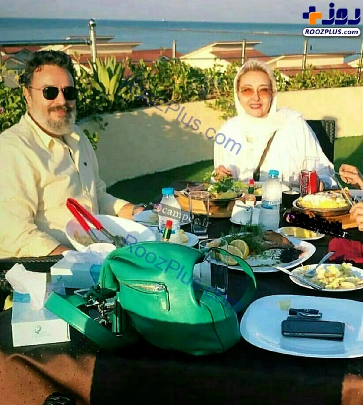 عکسی از تفریح لاکچری خانم بازیگر کنار آب
