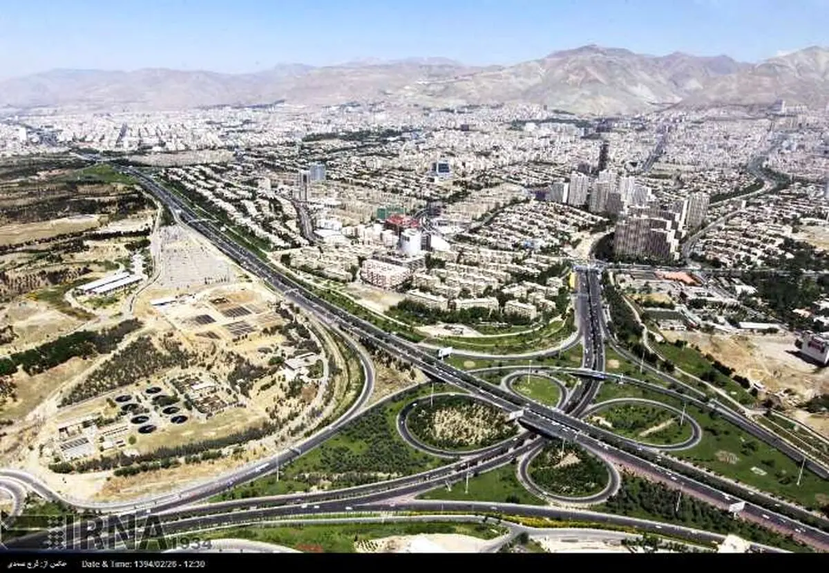 تصویر هوایی جالب  از شهر تهران/ عکس