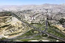 تصویر هوایی جالب  از شهر تهران/ عکس