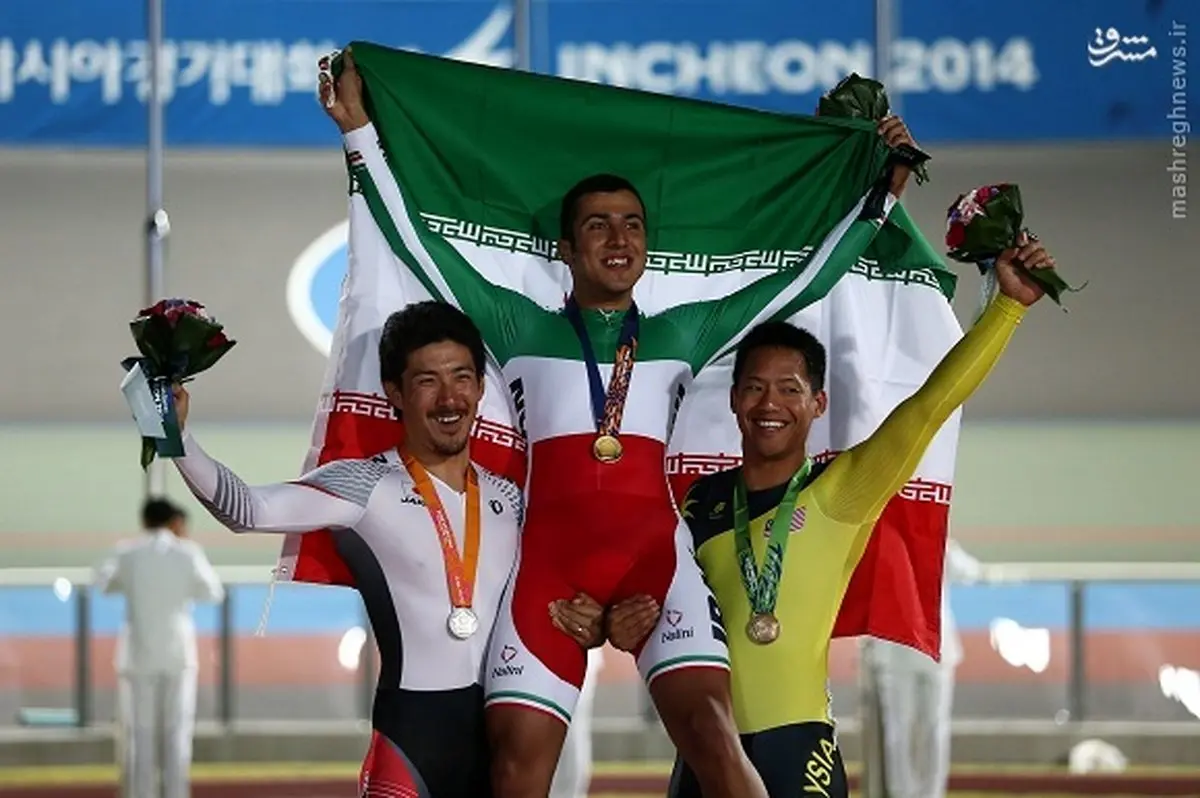 حرکت زیبای رقبای مرد طلایی ایران/عکس