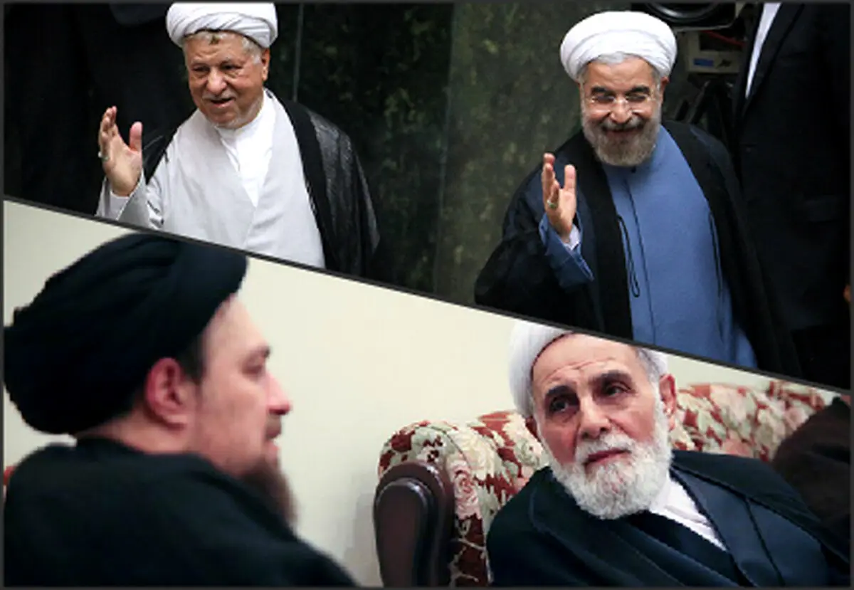 حضور روحانی و ناطق پس از حضور هاشمی و سیدحسن خمینی/ مربع اعتدال در حال شکل گیری