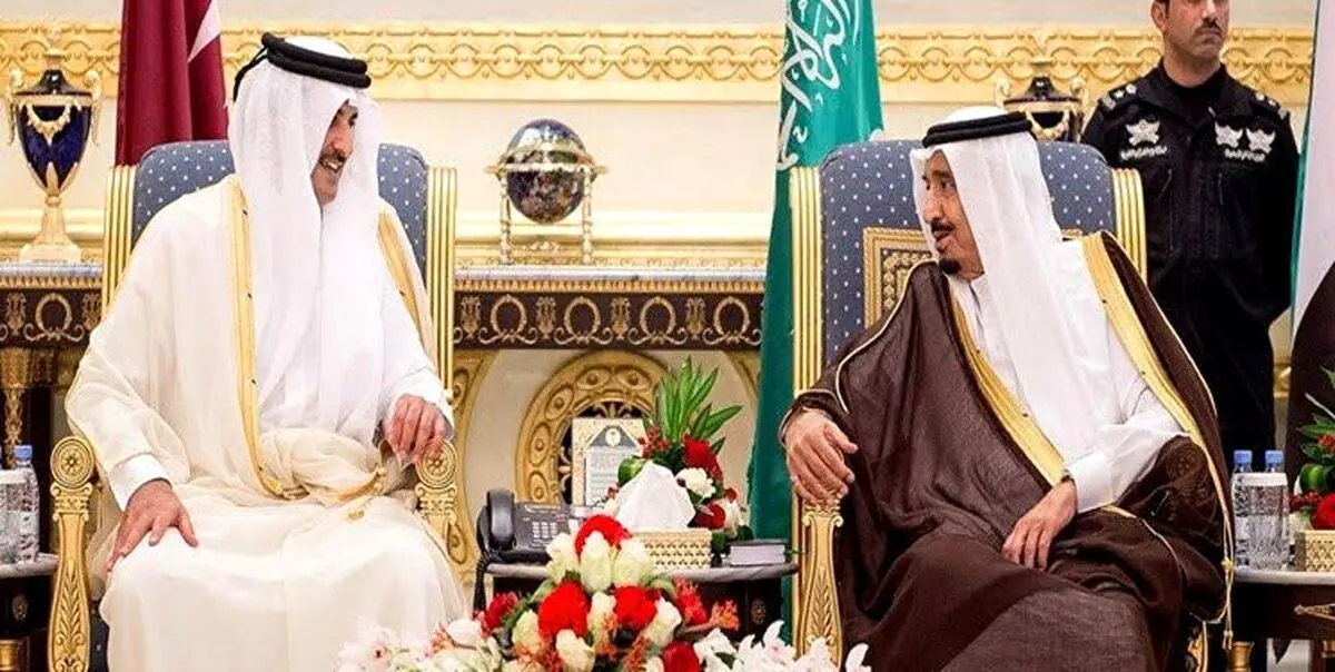 دعوت پادشاه سعودی از امیر قطر / عکس
