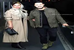اولین عکس از جواد عزتی و همسرش مه لقا باقری در جشنواره فیلم فجر/ عکس