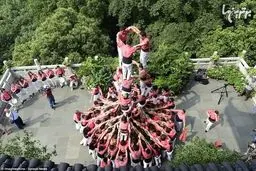 برج انسانی در اسپانیا (عکس)