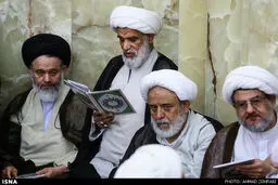 حضور مراجع تقلید در مراسم سالگرد ارتحال آیت الله بروجردی/ تصاویر