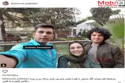 سلفی بهنوش بختیاری در پشت صحنه فیلم آقای سانسور/ عکس