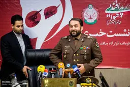 نشست خبری فرمانده قرارگاه پدافند هوایی/تصاویر