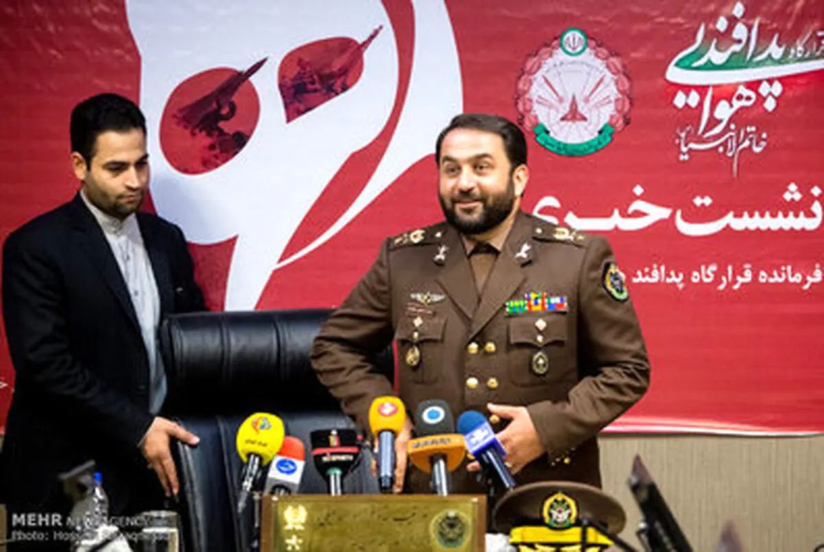 نشست خبری فرمانده قرارگاه پدافند هوایی/تصاویر