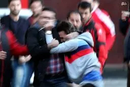 زد و خورد بازیکن پرسپولیس با یک خبرنگار +عکس