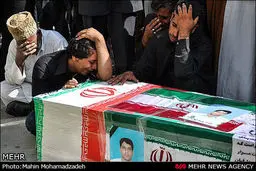 مراسم تشییع شهدای مرزبان سراوان/ گزارش تصویری