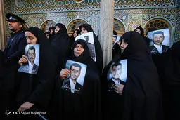 عکس / مراسم تشییع پیکر شهید شهروز مظفری‌نیا از شهدای مقاومت در قم