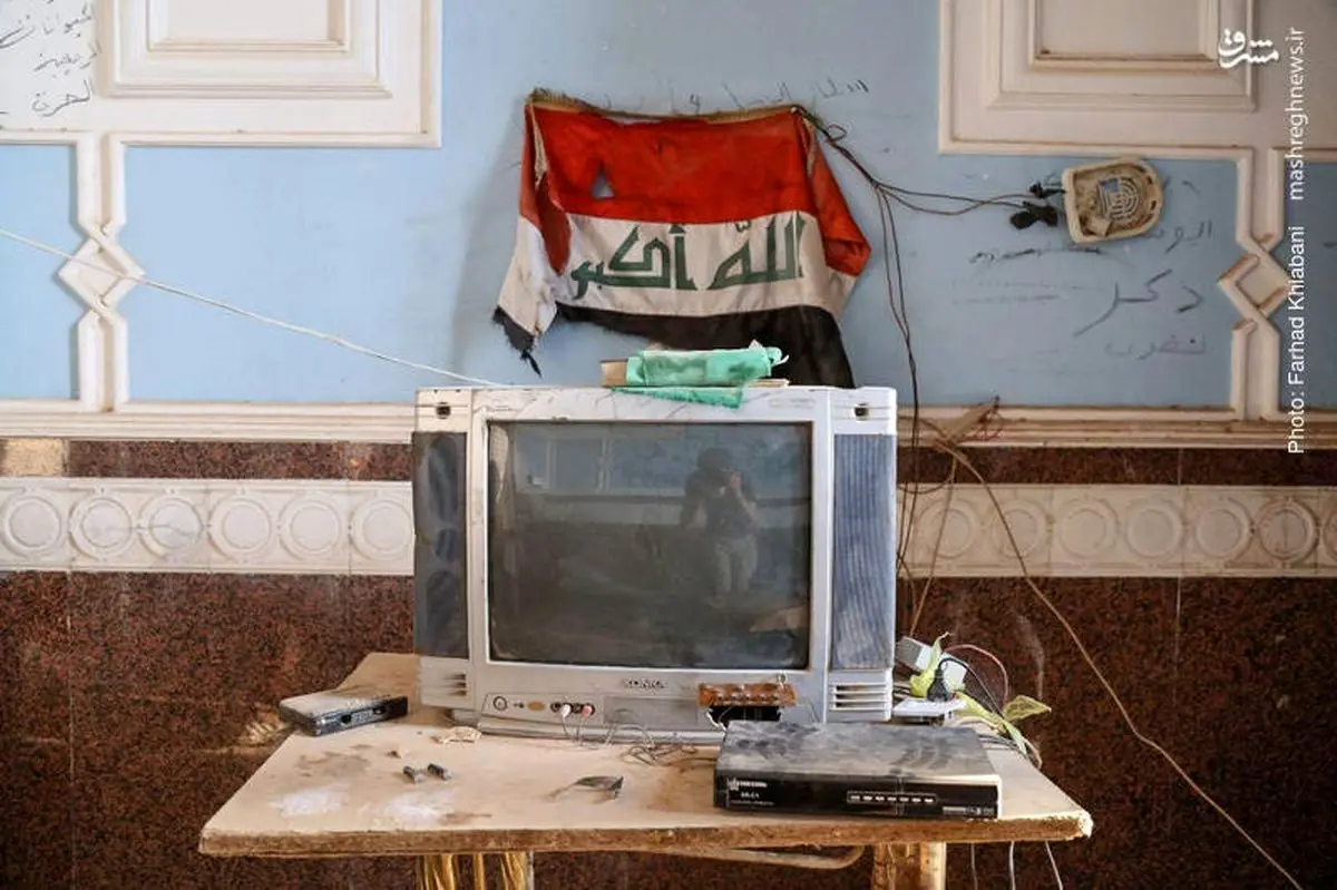 تصاویری از خرابه‌های کاخ صدام پس از فرار داعش