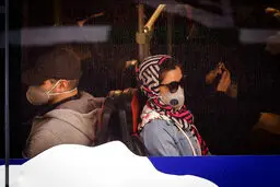 تصاویری از اتوبوس های شهری با مسافران ضدکرونا!