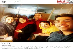 سلفی بهنوش بختیاری و دوستانش در اتاق گریم/ عکس