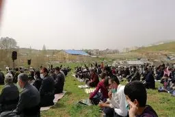 اقامه نماز باران در جوانرود کرمانشاه+عکس