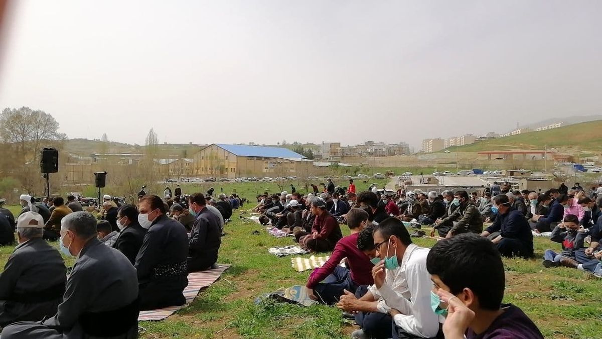 اقامه نماز باران در جوانرود کرمانشاه+عکس