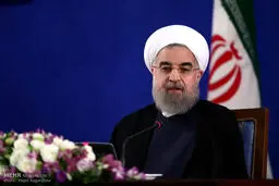 سخنرانی روحانی در دیدار و ضیافت افطار با علما و روحانیون